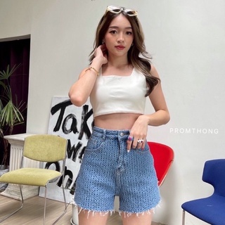 🔥 กางเกงยีนส์ขาสั้นรุ่นใหม่ น่ารัก เป็นดีเทลผ้ายีนส์ไหมพรมสวยสุด ส่งต่อ แค่ลองใส่เท่านั้น 🤩