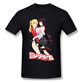 เสื้อยืดวินเทจเสื้อยืดคอกลม แขนสั้น ผ้าฝ้าย พิมพ์ลายอนิเมะ Gambler Kakegurui Jabami Yumeko สําหรับผู้ชายS-3XL