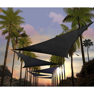 420D black awning sail triangle awning 98% UV protection and waterproof outdoor garden