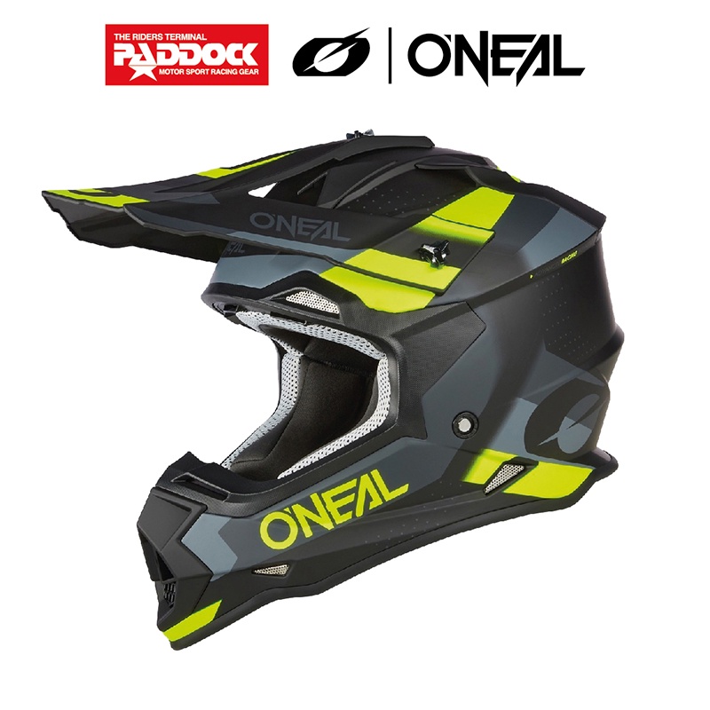 Oneal หมวกวิบาก รุ่น 2SRS Helmet SPYDE V.25 Black/Gray/Neon yellow
