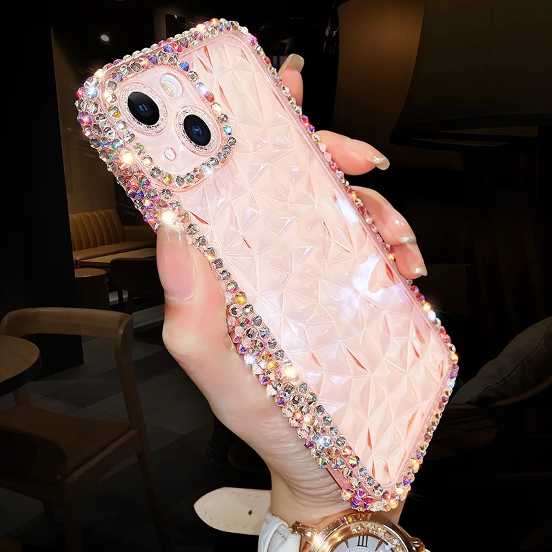 หรูหราGlitter Blingเพชรโปร่งใสเคสโทรศัพท์สําหรับiPhone 13 12 Pro Max 11 X XS XR 7 8 Plus SE 3 ฝาครอบซิลิโคนใส - รูปที่ 5