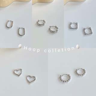 Hoop Colletion✨ต่างหูห่วงสีเงิน มีทั้งหมด 5 แบบ พร้อมส่ง🧺