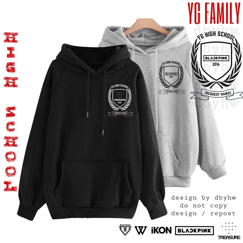 (อ่านคําอธิบาย) YG HIGH SCHOOL เสื้อฮู้ดปักลาย by dbyhw