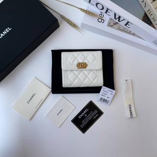 Chanel wallet ใบสั้น สีขาว Grade vip อปก.Fullboxset