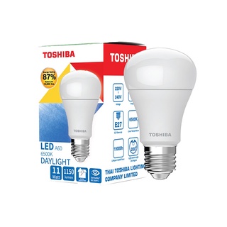 Toshiba หลอดกลม หลอด LED  A60 G7 15000Hr 11 วัตต์ DAYLIGHT E27 รับประกันสินค้า 1 ปี All gadget