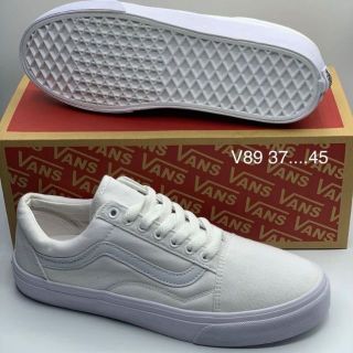 Vans Old Skool Classic ขาวล้วน