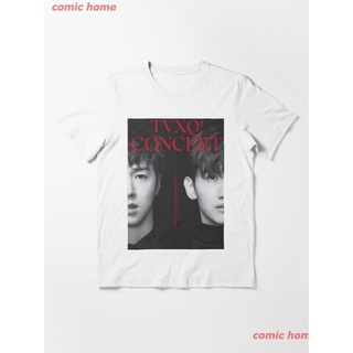 2022 TVXQ Essential T-Shirt ผู้หญิง ดพิมพ์ลาย เสื้อยืดผ้าฝ้าย คอกลม cotton ความนิยม discount Unisex