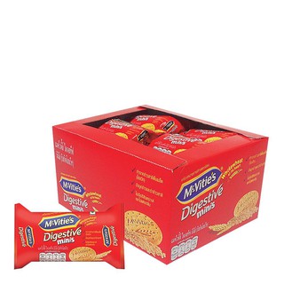 (ยกแพ็ค) Mcvities Digestive MINI แมคไวตี้ส์ ไดเจสทีฟ มินิ บิสกิตผสมจมูกข้าวและรำข้าวสาลี ขนาด 35 กรัม