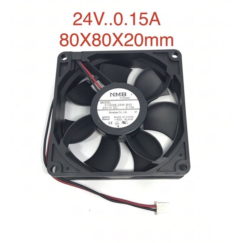 พัดลม24V..0.15A ขนาด80X80X20mm