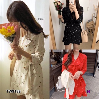 GN9189 **รบกวนสอบถามก่อนสั่งซื้อจ้า** Dress เดรสแขนศอก