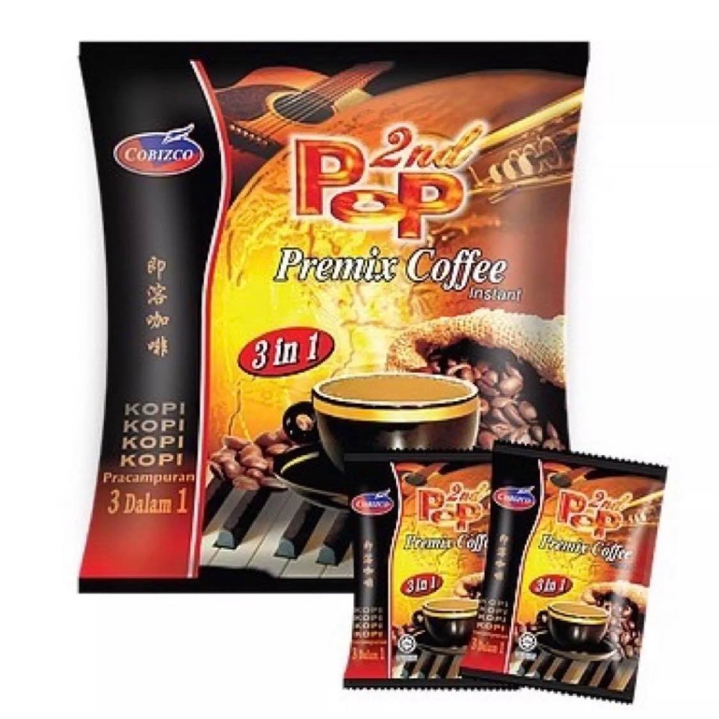 Cobizco Pop Coffee กาแฟ ป๊อบ​ 3in1 ตรา 2nd POP​ Premix​ coffee