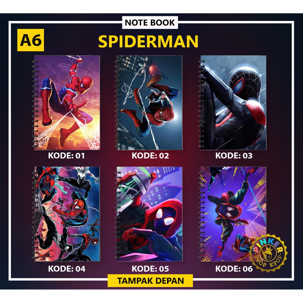 SPIDERMAN 001 A6/A5 โน๊ตบุ๊ค 50 แผ่น