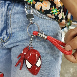 พวงกุญแจ สไปเดอร์แมน Spiderman งานโลหะ เทห์ คล้องสายกางเกง คล้องกระเป๋า