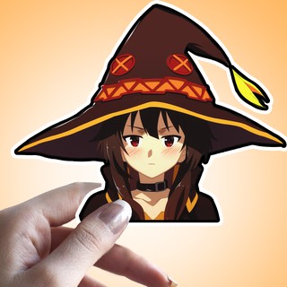 Megumin สติ๊กเกอร์ 2 ชิ้น Anime Konosuba Sticker เมกุมิน  ไดคัท สติ๊กเกอร์Anime Fan-Made Sticker