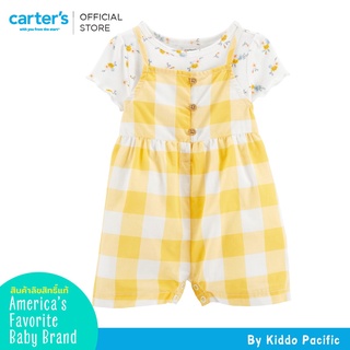 Carters Short Overalls+T Shirt 2Pc Yellowl8 คาร์เตอร์เสื้อผ้าชุดเซทเอี๊ยมผ้าพร้อมเสื้อ