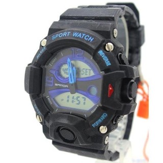 Sport Watch EISHOUR นาฬิกาข้อมือ สายยาง 2 ระบบ (เข็มและDigital) SW-EH5(Black)