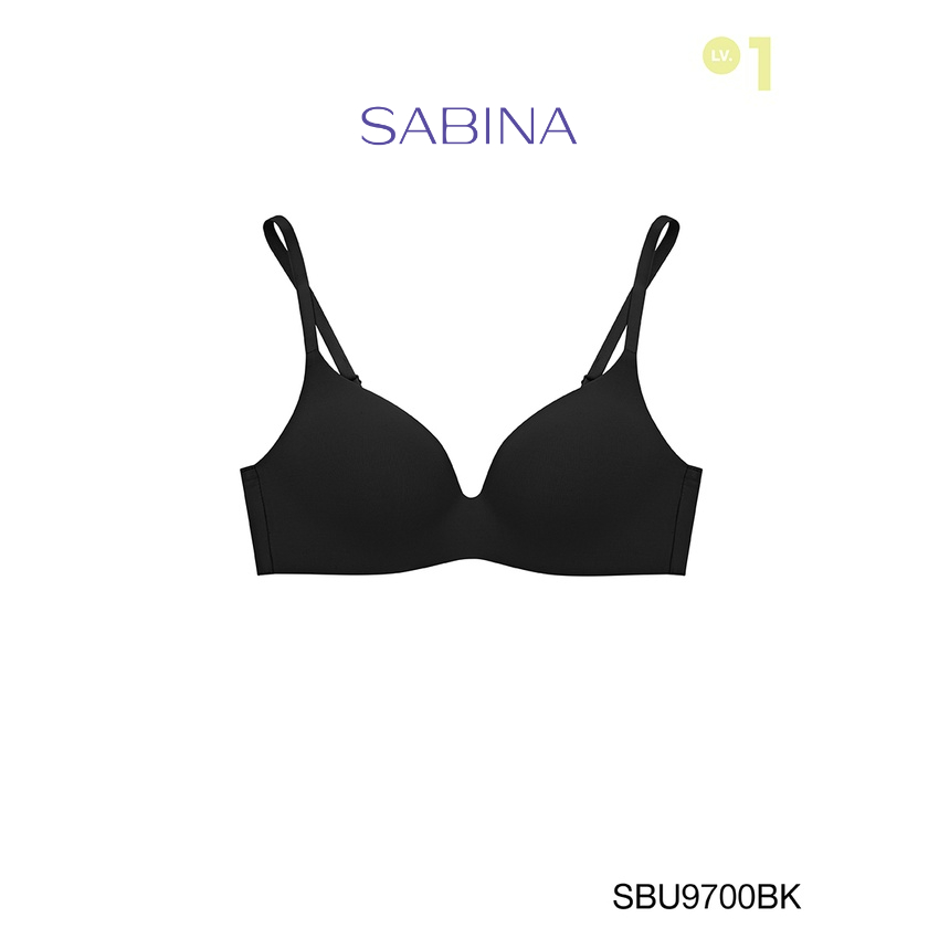 SABINA BRALESS เสื้อชั้นใน Invisible Wire (ไม่มีโครง) รุ่น Pretty Perfect รหัส SBU9700BK สีดำ