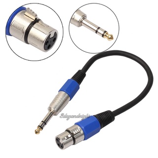 35CM 3Pin XLR Female Jack to 1/4" 6.35mm Male Plug Stereo Mic Adapter Cable Cord