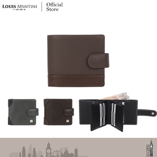 Louis Montini กระเป๋าสตางค์หนังแท้ กระเป๋าผู้ชายใส่บัตรเคดิต หนังวัวแท้ 100% ทั้งใบ กระเป๋าตังผู้ชาย TTM111