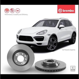 จานเบรคหน้าPorsche cayenne 958 ปี2010-2015 ผ้าเบรคหน้า/หลัง ราคาต่อใบ ตรงรุ่นขนาดเดิม ยี่ห้อBrembo