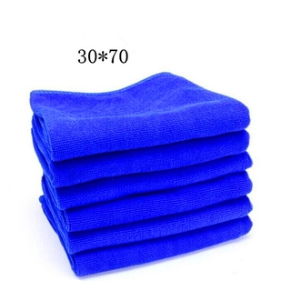 ผ้าเช็ดรถ สีฟ้าผ้าขนหนู ไมโครไฟเบอร์ สําหรับทําความสะอาดรถยนต์ ขนาด 30*70 ซม