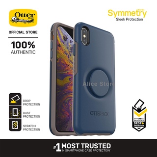 Otterbox เคสโทรศัพท์มือถือ สีฟ้า พร้อมป็อบอัพ สําหรับ iPhone XS Max XR XS X