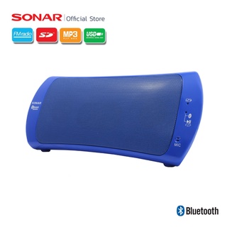 SONAR ลำโพงบลูทูธ ลำโพงพกพา รุ่น BT-362 ลำโพง Bluetooth เบสหนัก เสียงดี (สีน้ำเงิน) 1 เครื่อง