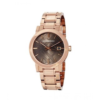 โปรโมชั่น : Burberry นาฬิกาข้อมือ Check Pattern Brown Dial Rose Gold รุ่น BU9005