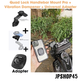 Quad Lock Handlebar Mount Pro + Vibration Dampener +Universal Adapter