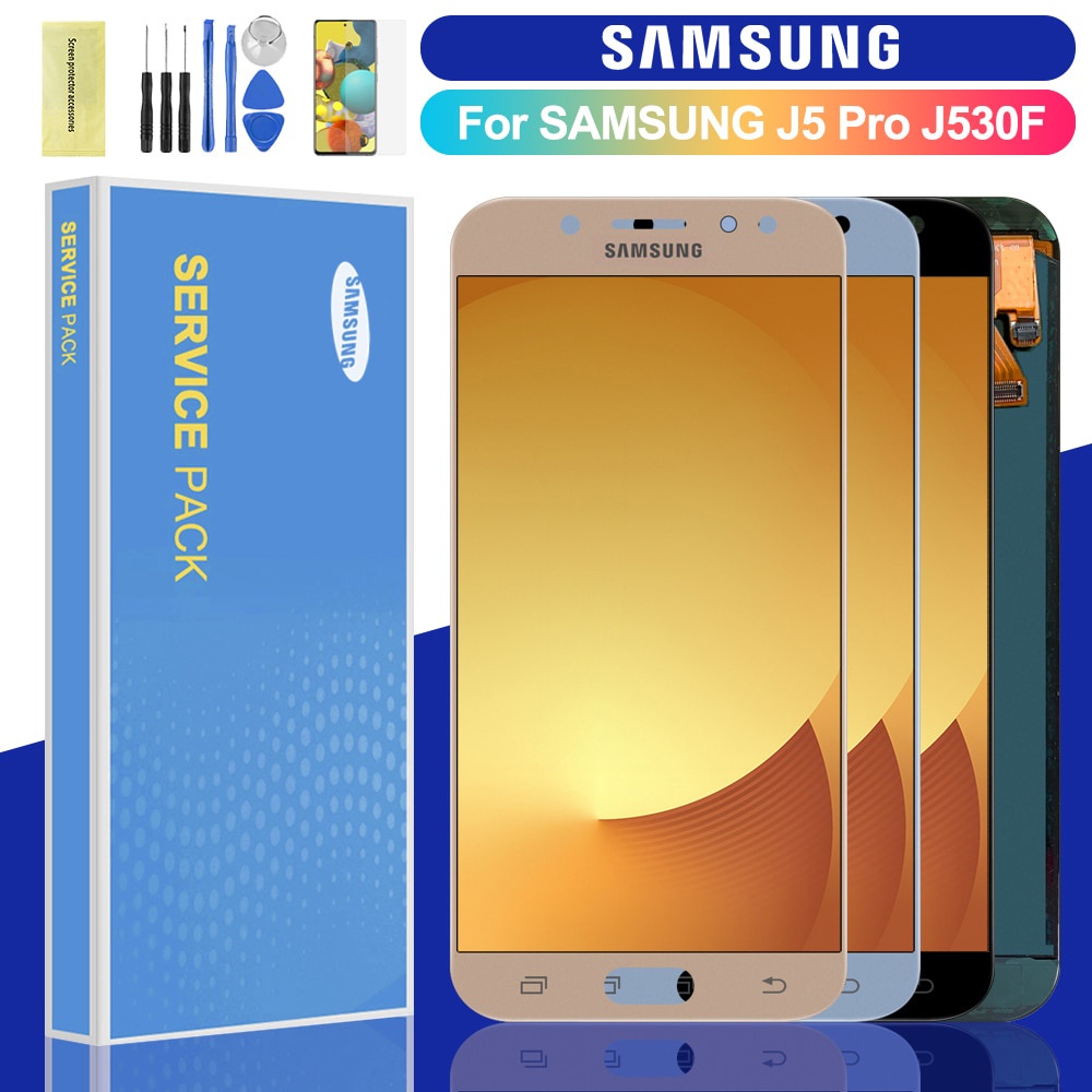 TFT 5.2 & 39;& 39; LCD สําหรับ Samsung Galaxy J5 2017 J530 J5 Pro SM-J530F J530M จอแสดงผล LCD Touch 