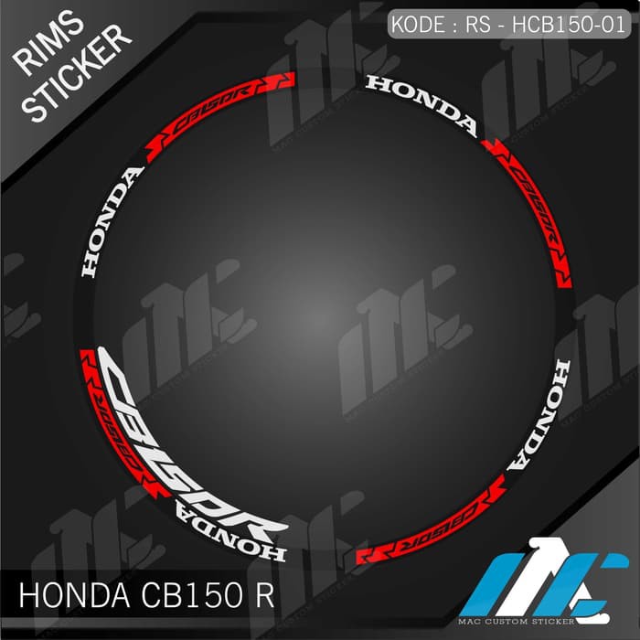 Hcb150 05 - LIS RELG CB150R - สติ๊กเกอร์ LIST - HONDA CB 150R สติ๊กเกอร์ VELG