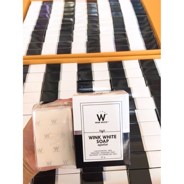 สบู่วิ้งไวท์ขาวดำ Wink White Soap