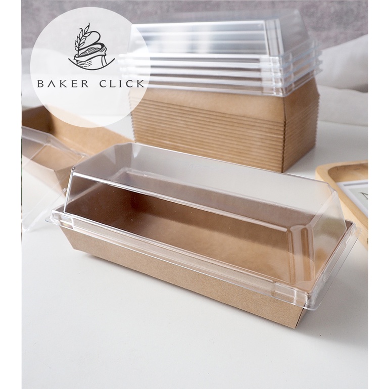 BK3420 กล่องข้าวกระดาษ พร้อมฝาใส 1แพ็ค / 25 ชุด Kraft Tray กล่องไฮบริด กล่องกระดาษคราฟท์