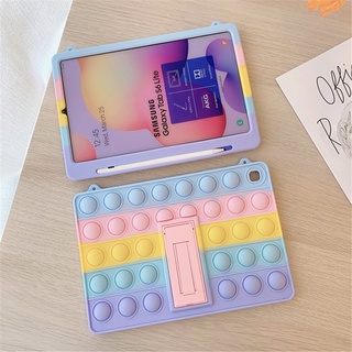 เคสแท็บเล็ตบับเบิ้ล Pop Push It Bubble Silicon Cover Case for Samsung Galaxy Tab S6 Lite 10.4" Tablet PC Kickstand Funda for Samsung SM-P610 SM-P615