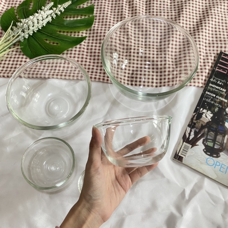 ‼️พร้อมส่ง ชามแก้วสำหรับใส่อาหาร ใส่ขนมหวาน ตรา lucky อ่านรายละเอียดก่อนสั่ง - รูปที่ 3