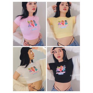 เสื้อครอปลายการ์ตูน น่ารัก💕รหัสสินค้า15.3