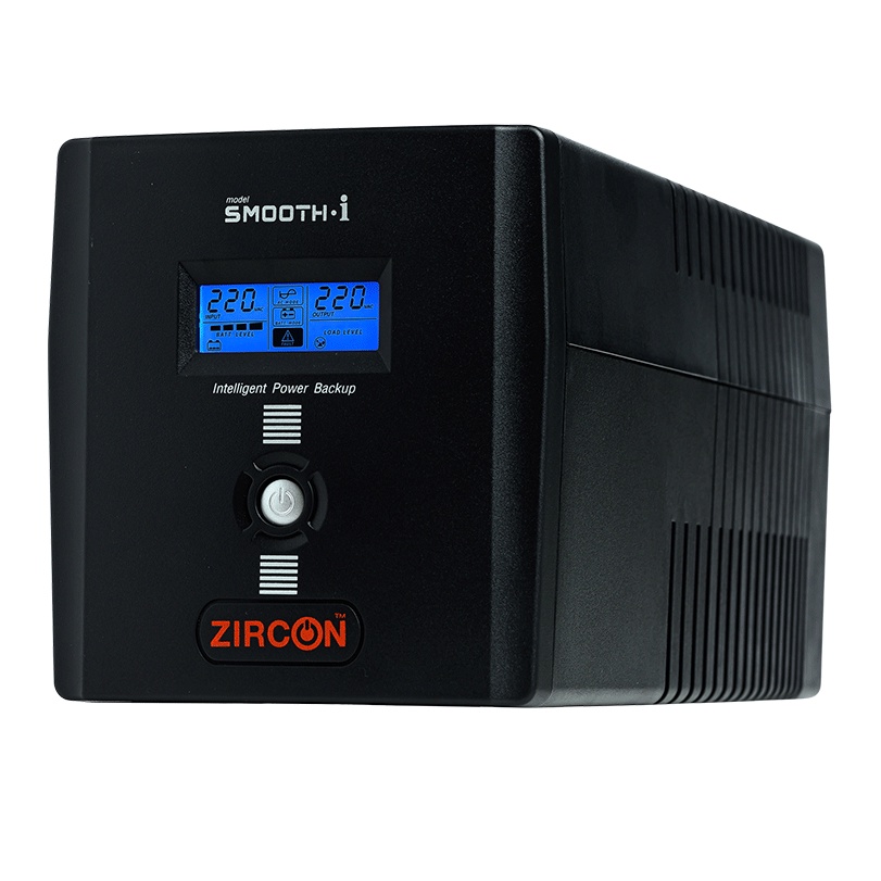 UPS (เครื่องสำรองไฟฟ้า) ZIRCON รุ่น Smooth-I (1200VA/720W) 8 เต้ารับสำรองไฟ | 2 ช่องเสียบ Printer และอื่นๆ ประกัน 2 ปี