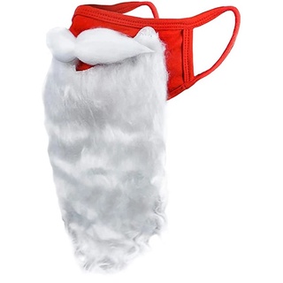 Santa Claus White Beard Facial Mask / Christmas Holiday Party Funny Dress Up