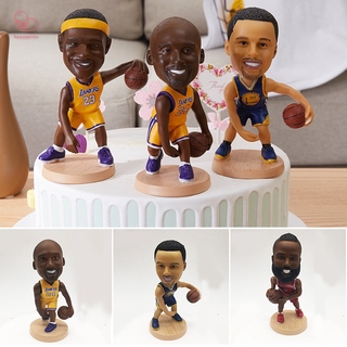 【สินค้ามีจำหน่าย】 NBA Basketball Star Action Figure Super Basketball Star Model Doll Toys 12cm HT