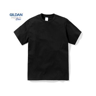 Gildan® Premium Cotton™ Adult T-Shirt Black เสื้อยืดแขนสั้น - ดำ