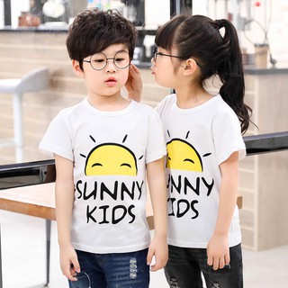 STK117 เสื้อยืดเด็ก เสื้อยืดเด็กเกาหลี  เสื้อยืดเด็กลายSUNNY KIDS [100% COTTON]