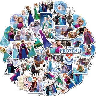 สติ๊กเกอร์ลายการ์ตูน Frozen 2 กันน้ํา 50 ชิ้น / แพ็ค