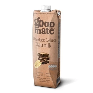 Goodmate Chocolate Deluxe Oat Milk กู๊ดเมท นมโอ๊ต สูตรช็อกโกแลตดีลักซ์ ขนาด 1000 มล. ( 6 กล่อง )
