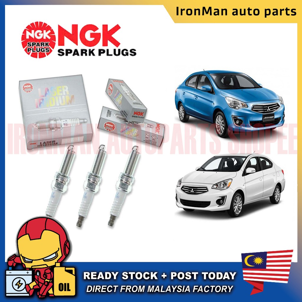 ชิ้นส่วนเครื่องยนต์รถยนต์ NGK AUTOMOTIVE LASER IRIDIUM SPARK PLUG MITSUBISHI MIRAGE ATTRAGE (3PCS) (