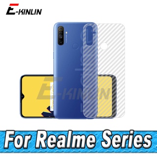 ฟิล์มกันรอยหน้าจอ ด้านหลัง คาร์บอนไฟเบอร์ 3D สําหรับ Realme Narzo 50 50A 50i 30 20 10 30A 20A 10A Pro 5 ชิ้นต่อล็อต