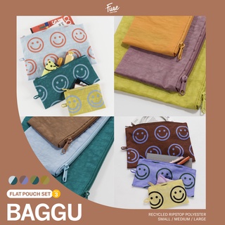 พร้อมส่ง BAGGU Flat Pouch Set กระเป๋าใส่ของอเนกประสงค์ เหมาะสำหรับใส่ของเดินทาง เซ็ทละ 3 ชิ้น จัดกระเป๋าเดินทาง กระเป๋า