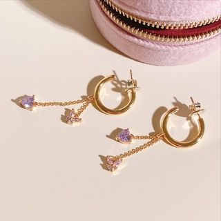 love butterfly earring (brass)