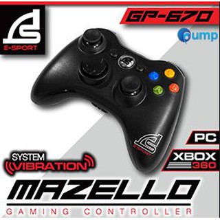 จอยเกม Signo E-sport GP-670 Mazello Gaming Controller จอยเกมมิ่งใช้กับคอมPC และ Xbox 360 มีระบบสั่น