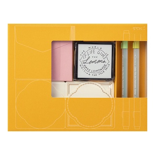 MIDORI 70th Limited Edition Paintable Stamp Kit Lemon (D35448006) / เซ็ตแสตมป์ limited edition ลายเลมอน