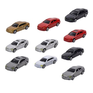 10pcs HO Scale Model Vehicle Car 1:87 Building Train Scenery Train Scenery